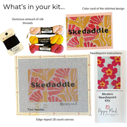Skedaddle modern needlepoint kit