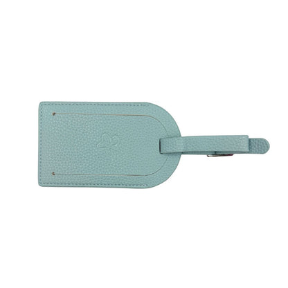 blue luggage tag back