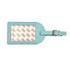 blue luggage tag front