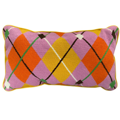 Argyle modern needlepoint pillow kit