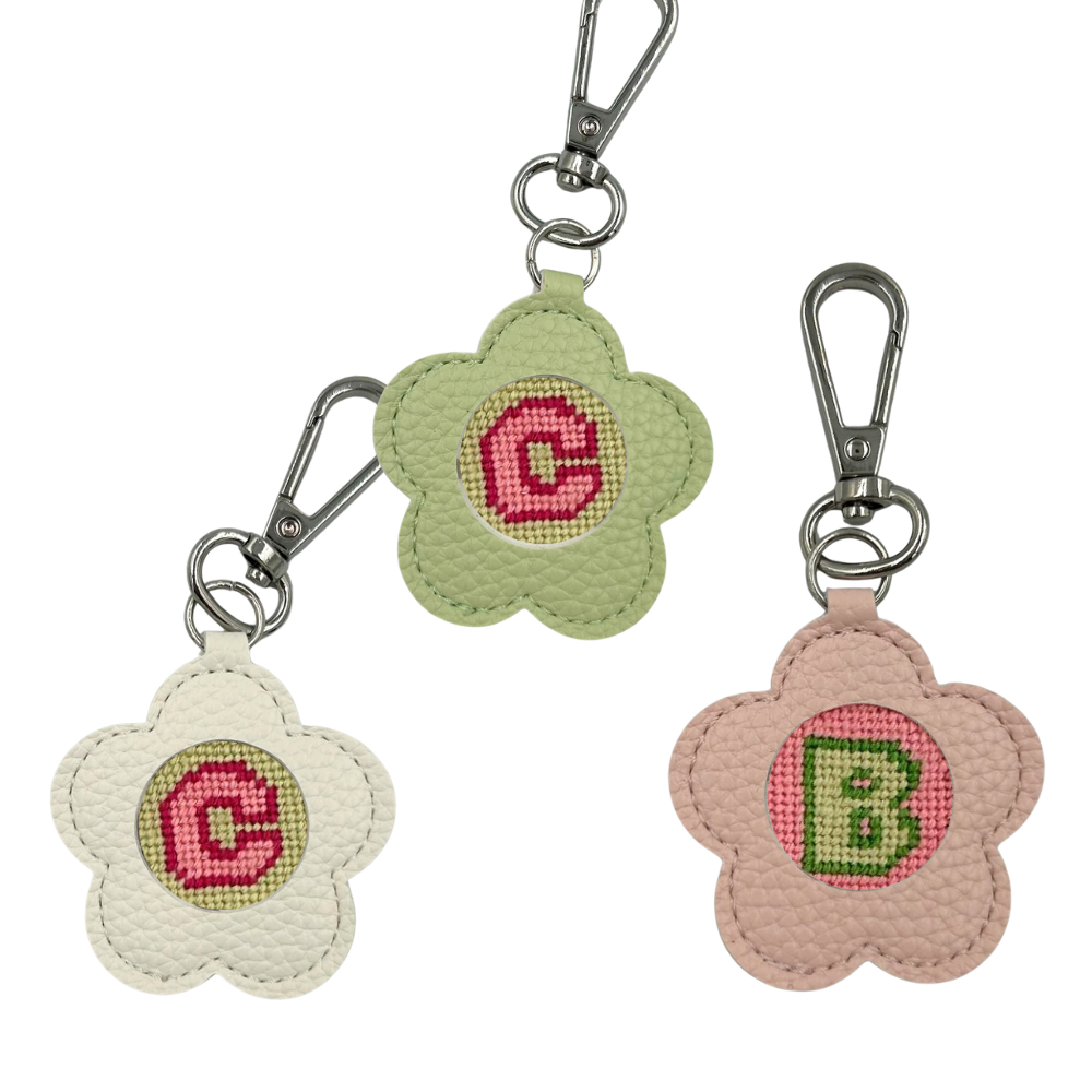 Fob Chain Letters | Mini Needlepoint Project (Fob Sold Separately)