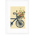 Bike and Wildflowers needlepoint design in a frame