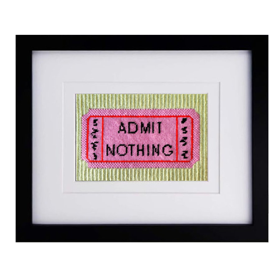 black frame with needlepoint dimensions
