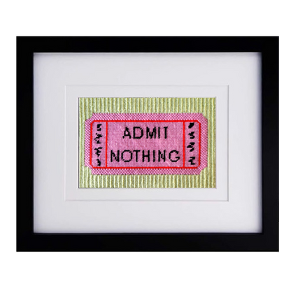black frame with needlepoint dimensions