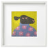 Black sheep in a sweater framed art