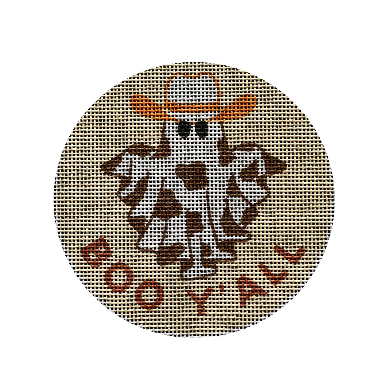 Needlepoint Halloween Canvas Hand outlet painted Hippity, Hoppity, Boo on 18ct.