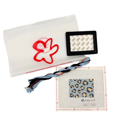 Needlepoint kit with cheetah print