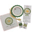 A needlepoint kit bundle with a daisy rund design and a scalloped frame