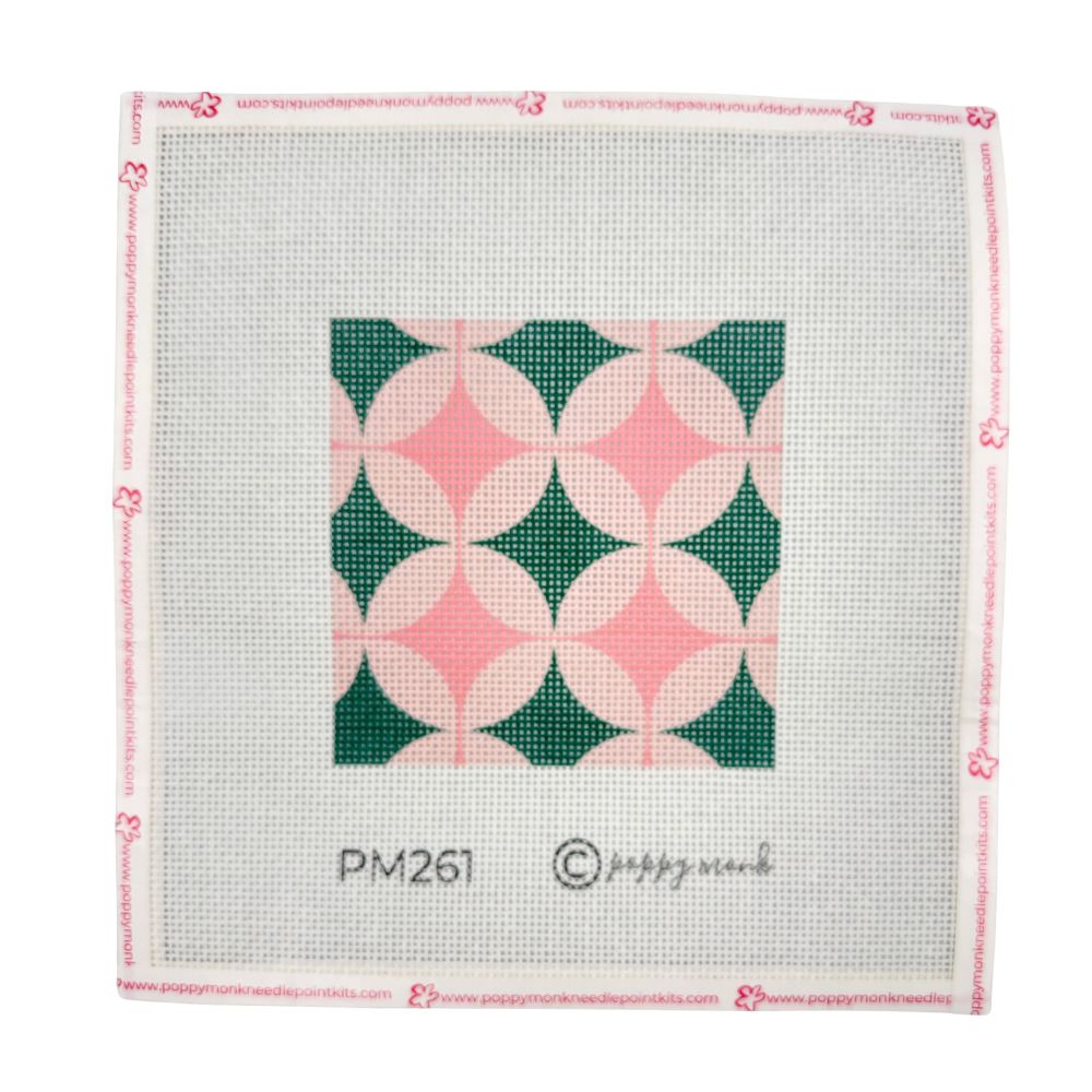 Geometric design needlepoint canvas