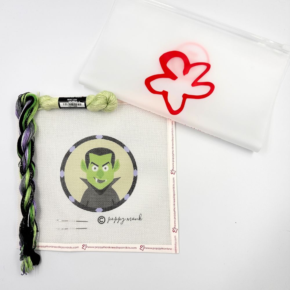 Dracula Portrait Halloween Needlepoint Kit