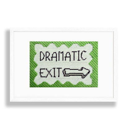 Needlepoint sign with &