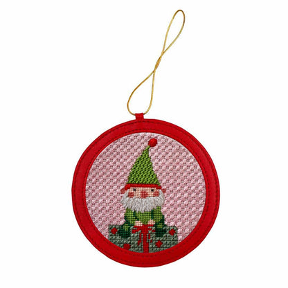 Elf On A Gift Needlepoint Ornament Kit