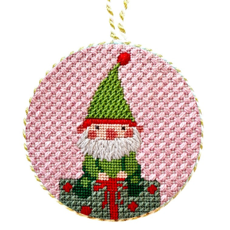Elf On A Gift Needlepoint Ornament Kit
