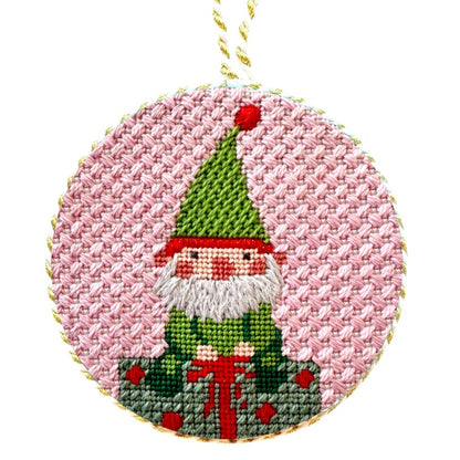 Elf On A Gift Needlepoint Ornament Kit