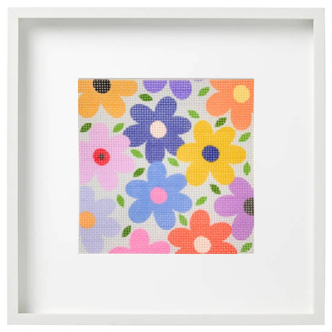 Stash Buster | Flower Power Needlepoint Canvas Only