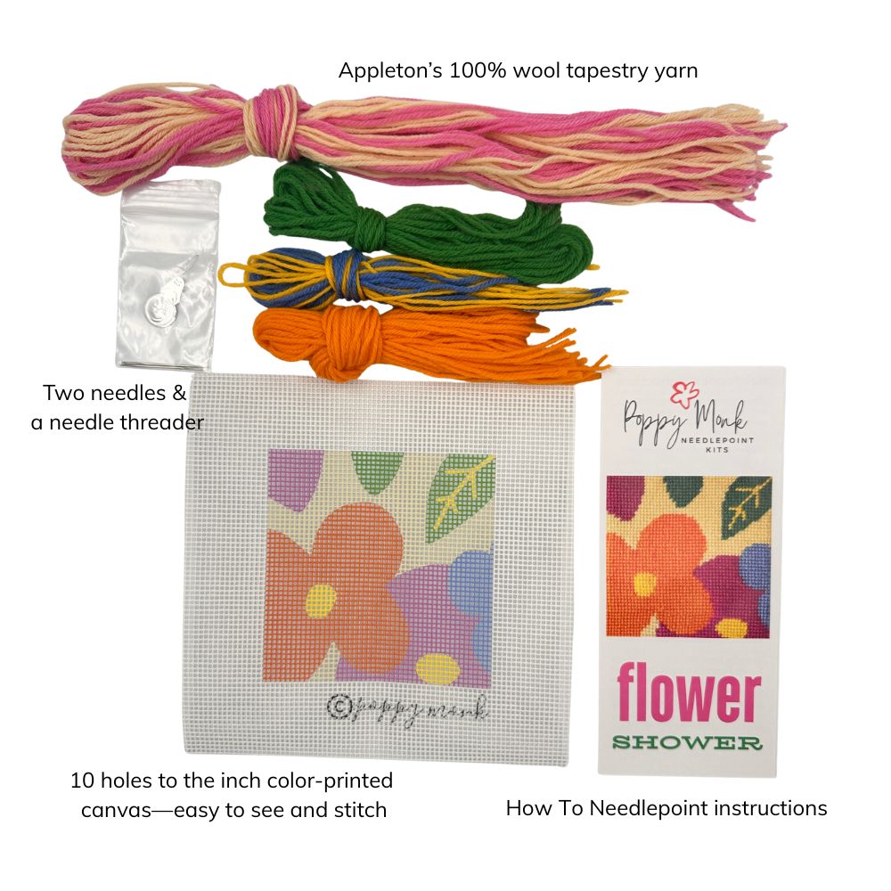 Flower Shower Needlepoint Starter Kit
