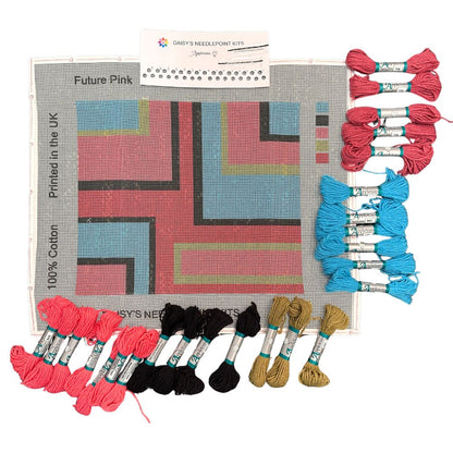 Future Pink Needlepoint Pillow Kit
