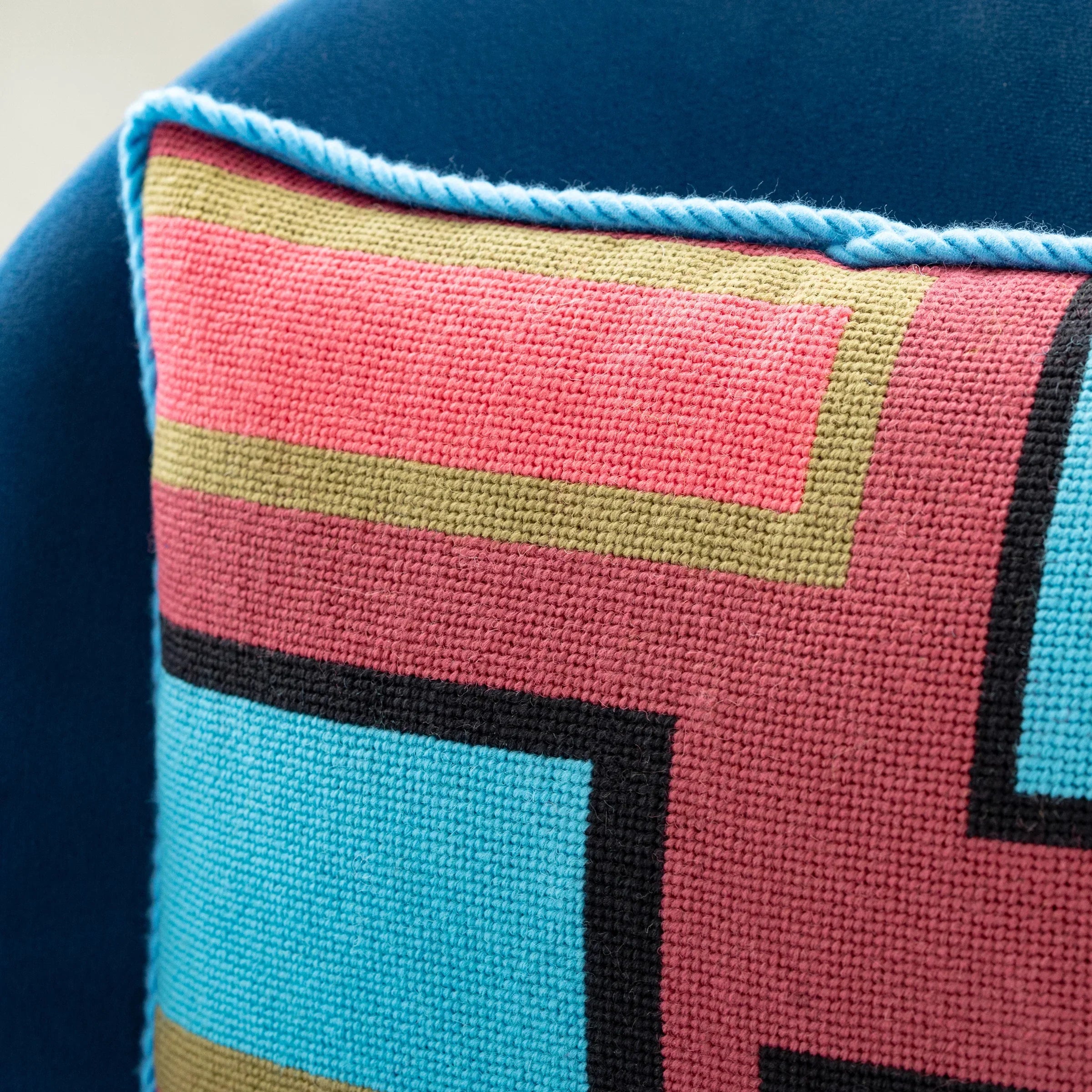Future Pink Needlepoint Pillow Kit