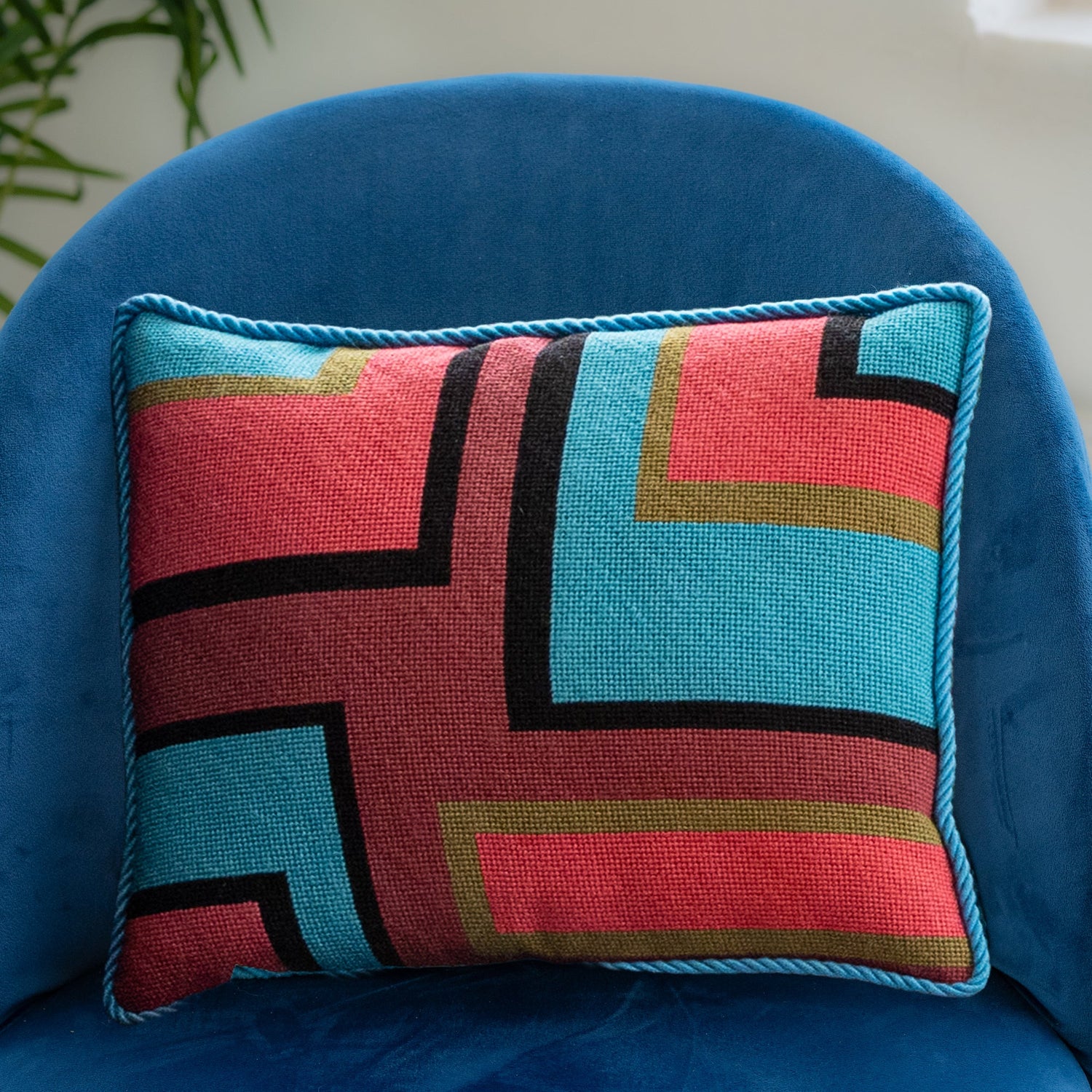 Future Pink Needlepoint Pillow Kit