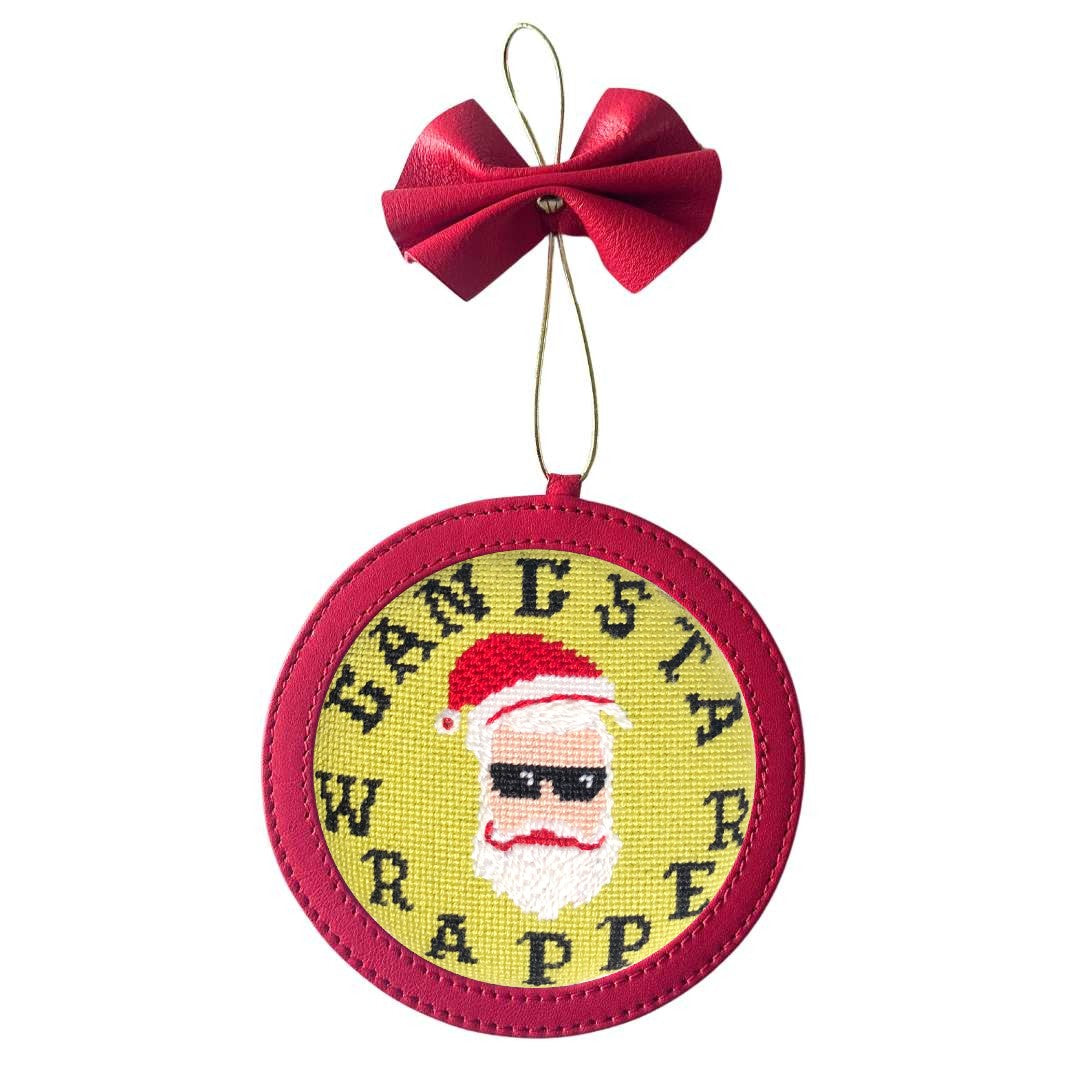 Gangsta Wrapper Santa Needlepoint Ornament Kit