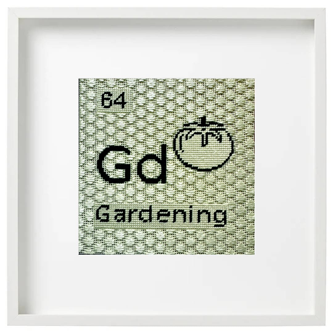 needlepoint design with &