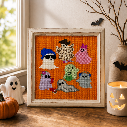 Ghost party needlepoint kit
