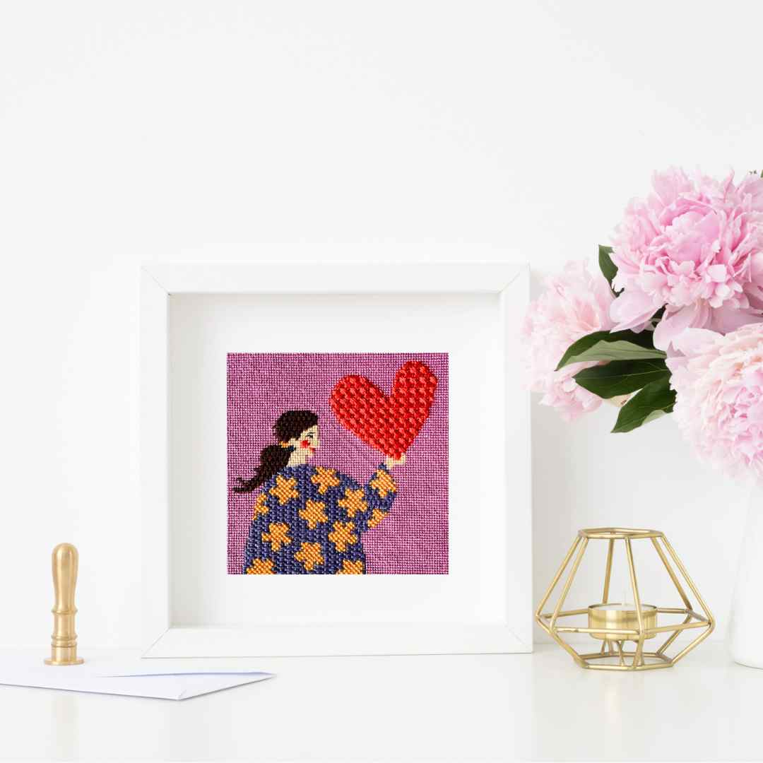 ift of Love needlepoint kit for a valentine