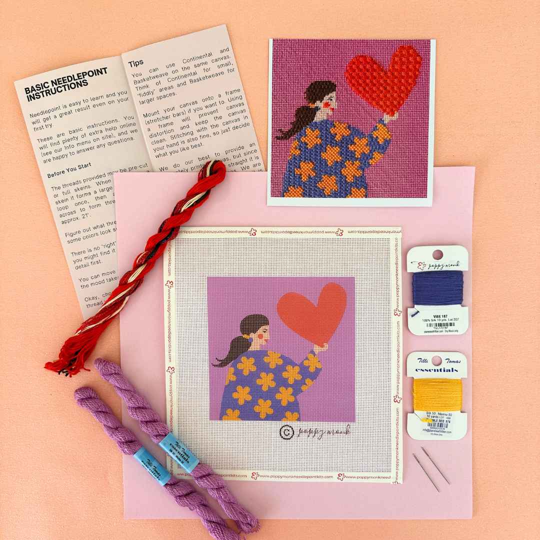 ift of Love needlepoint kit for a valentine