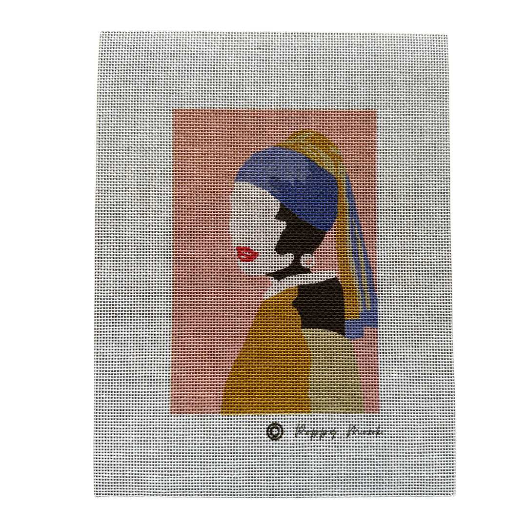 Girl With A Pearl Earring modern needlepoint kit.