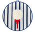 Golf ball on a tee with striped background needlepoint ornament