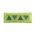Green glasses case with triangles needlepoint insert