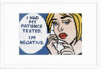 Patience tested funny needlepoint kit for adults