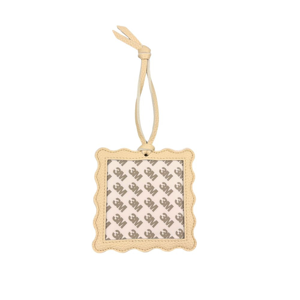 square hanging ornament in cream