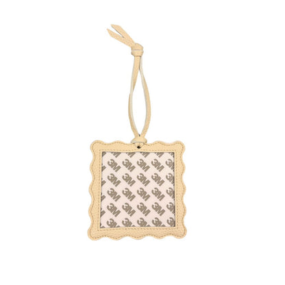 square hanging ornament in cream