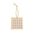 square hanging ornament in cream