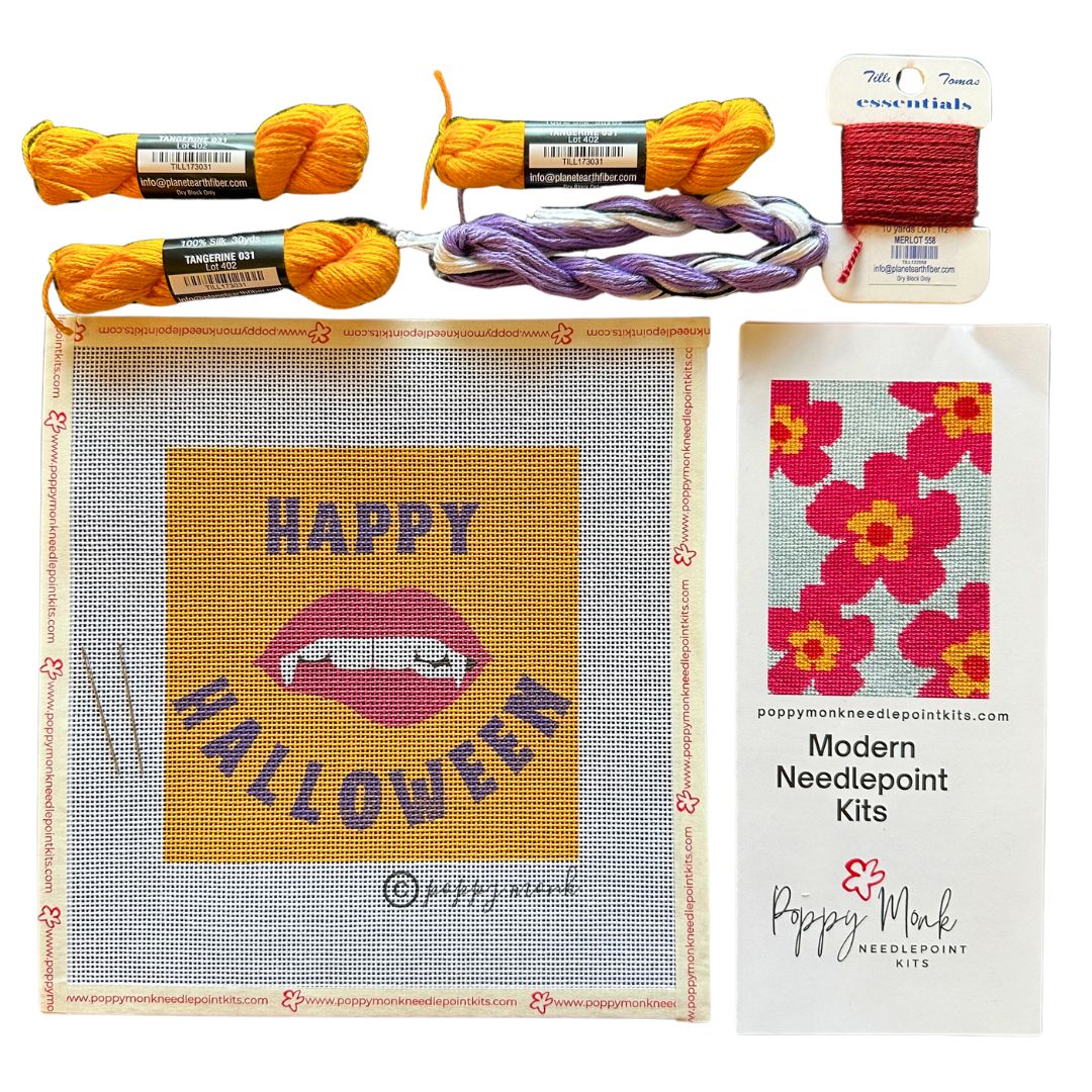 Halloween vampire needlepoint kit