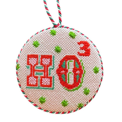 Ho Cubed needlepoint ornament kit for Christmas tree