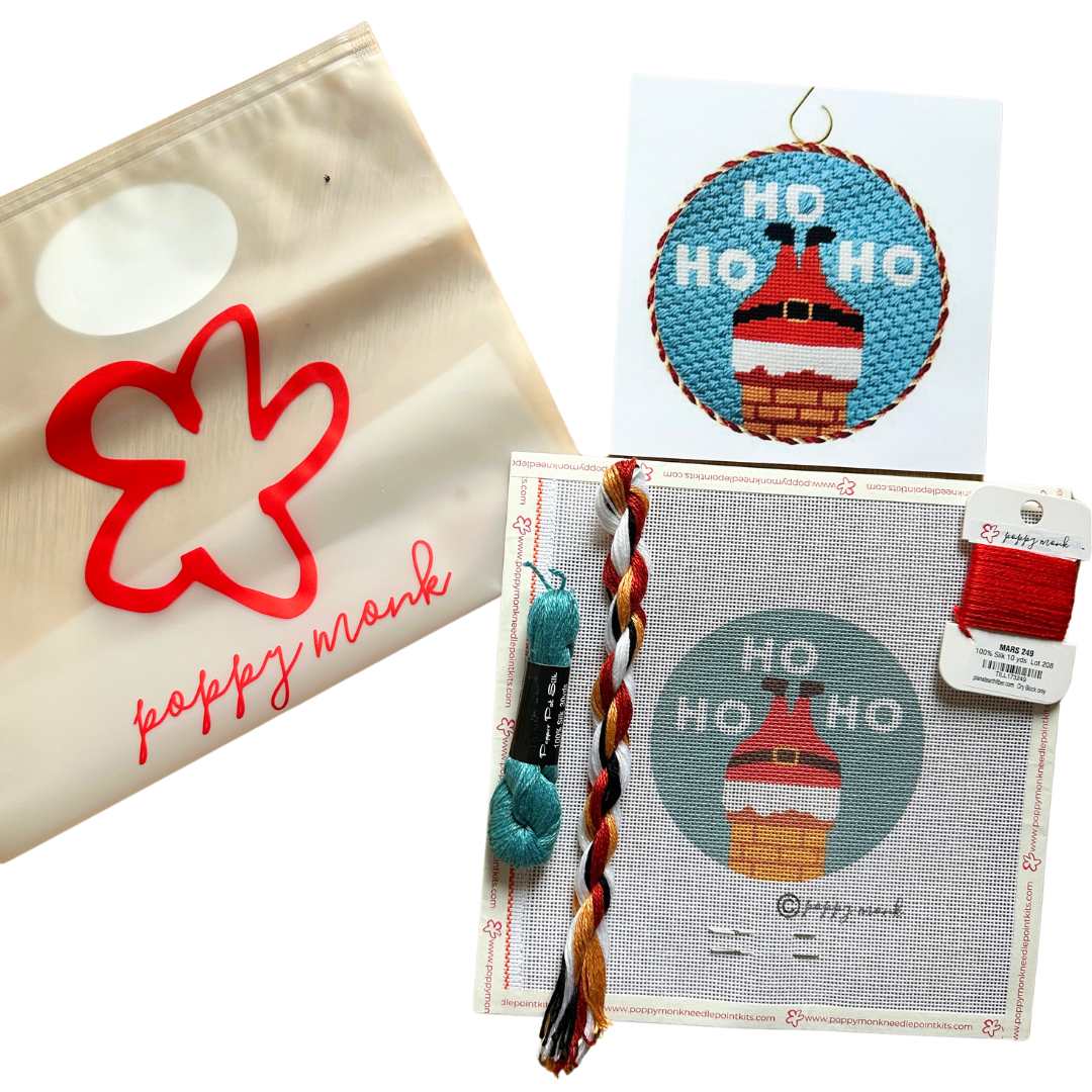 Ho Ho Ho needlepoint Christmas ornament kit