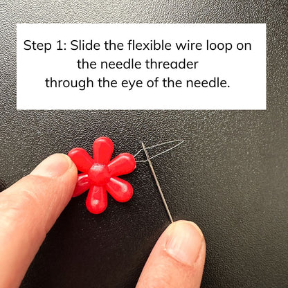 how to use a needle threader step 1