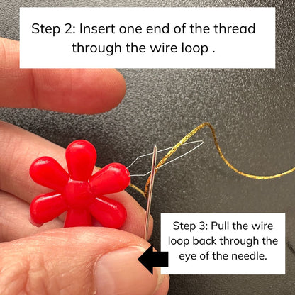how to use a needle threader