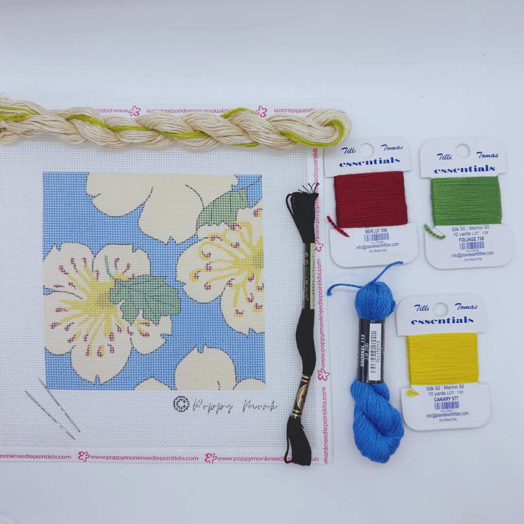 Shin-Bijutsukai Blossom needlepoint kit
