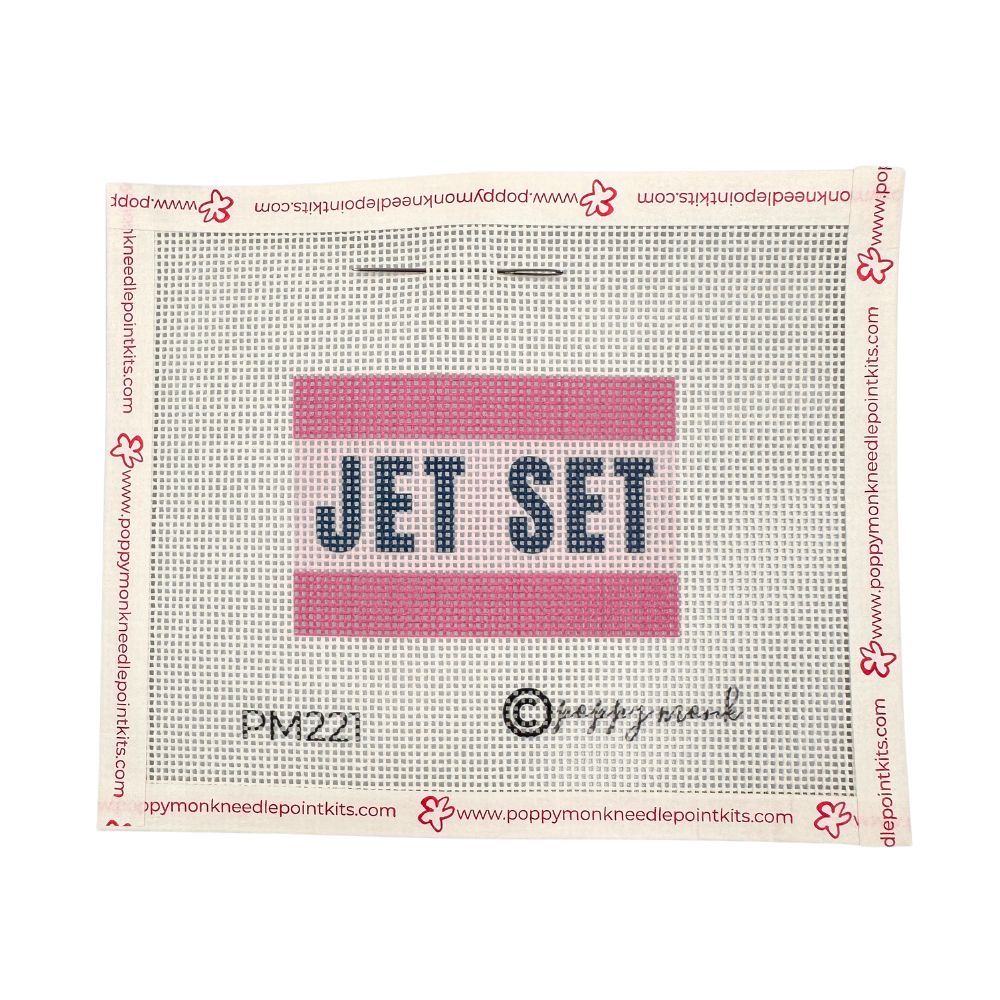 Jet Set needlepoint canvas