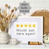 Kitchen Review funny needlepoint sign with stitch guide.