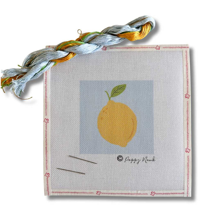 Lemon needlepoint kit for adult beginners