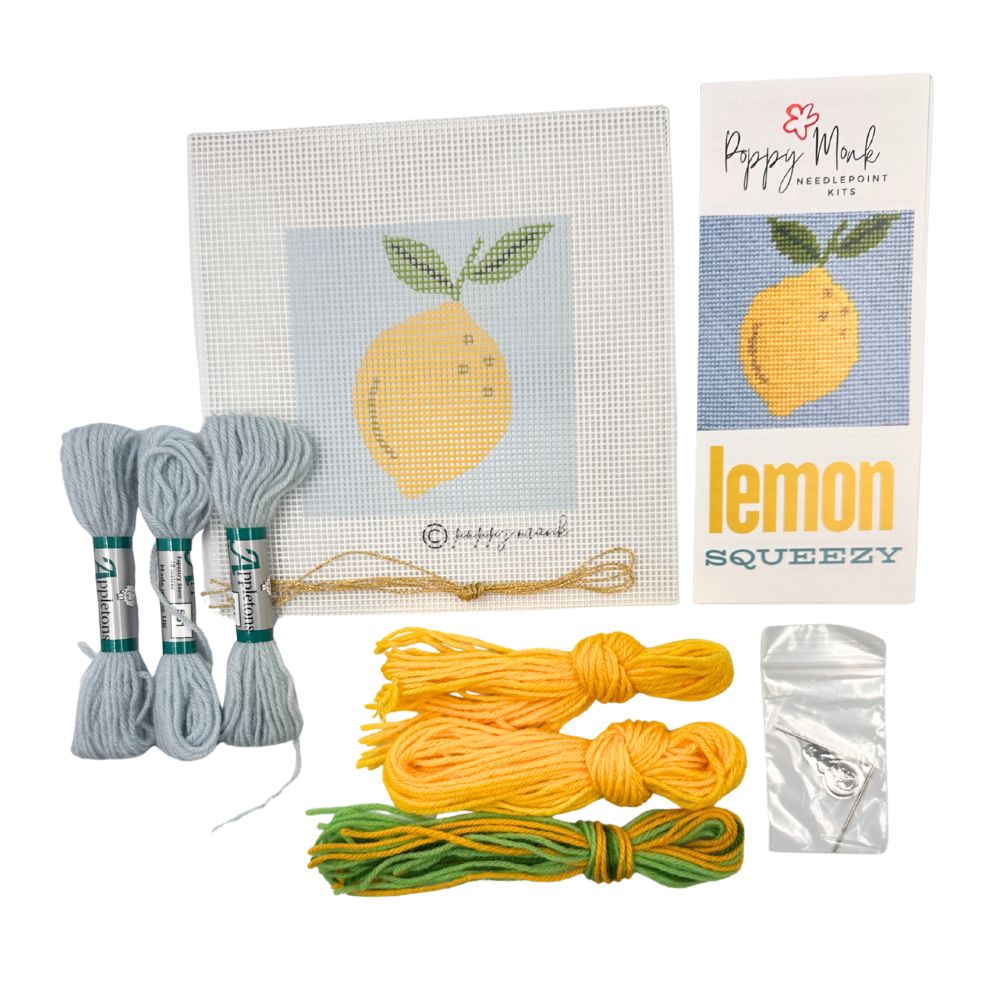 Lemon Squeezy needlepoint kit
