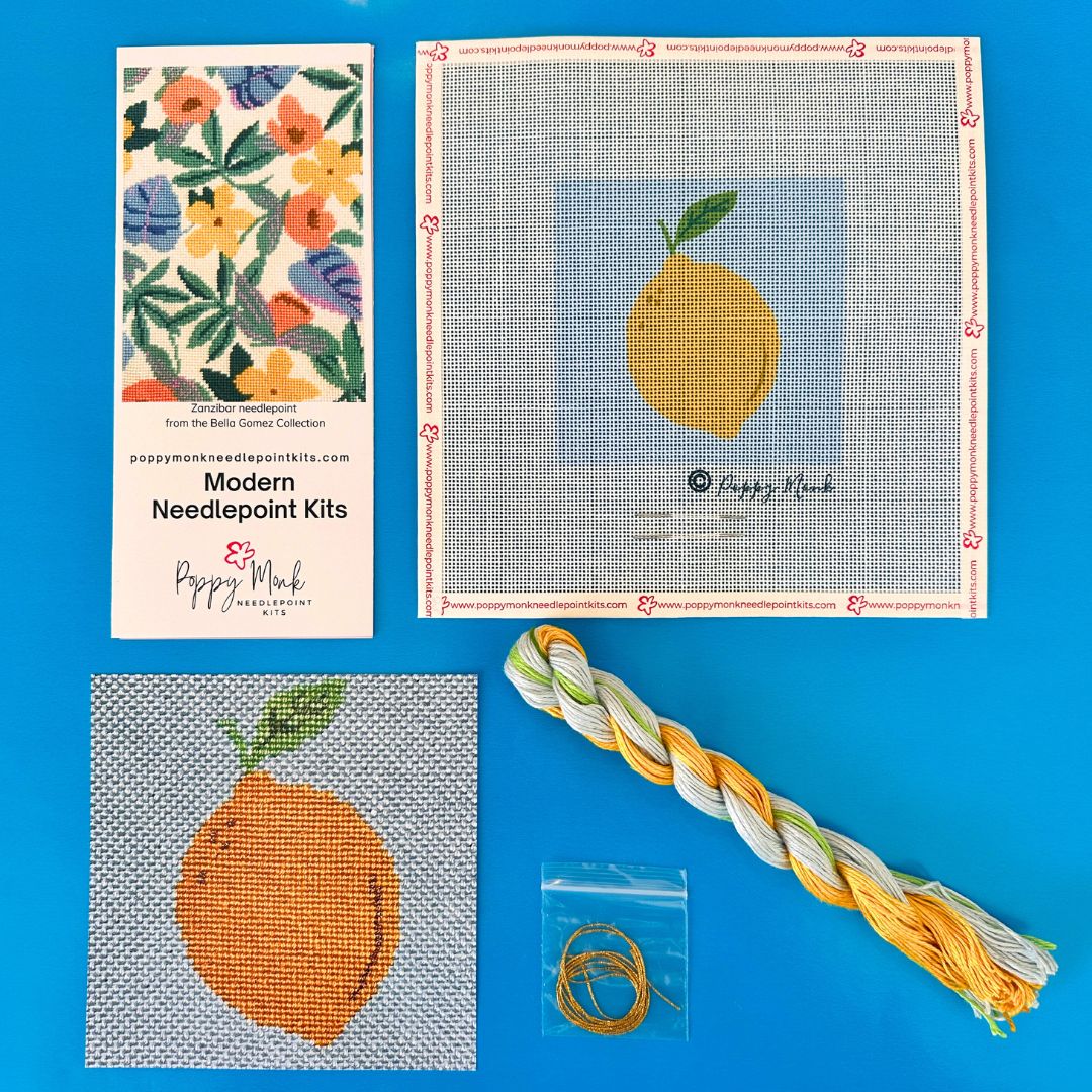 Lemon beginner needlepoint kit out most popular.