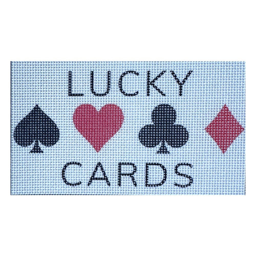 Lucky Cards Self-Finishing needlepoint project