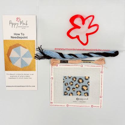 Luggage Tag Needlepoint Kit Wild Blue