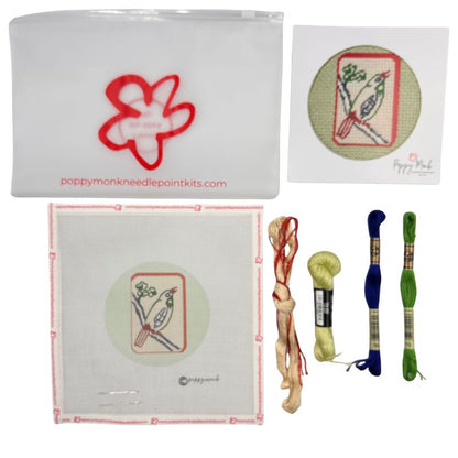 Mahjong Tile needlepoint round kit
