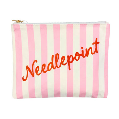 Needlepoint Accessories Gift Bag — Zippered Travel Pouch with Stitching Essentials